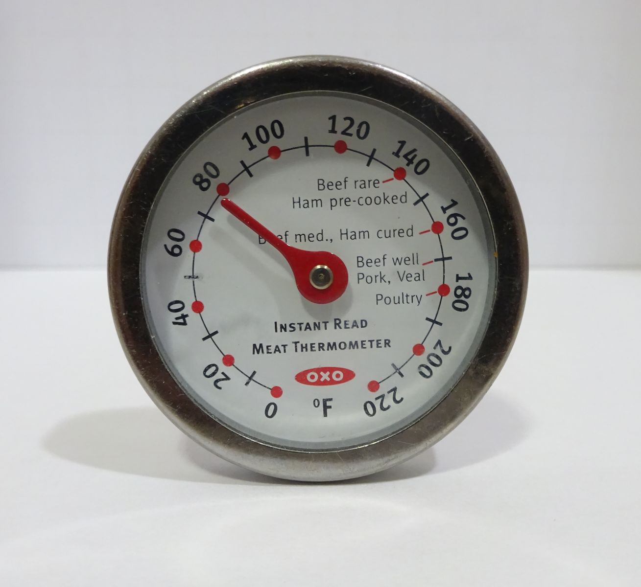 OXO Instant Read Meat Thermometer w Sheath/Clip USDA Recommendations On Sheath