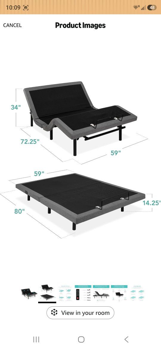 queen adjustable frame
