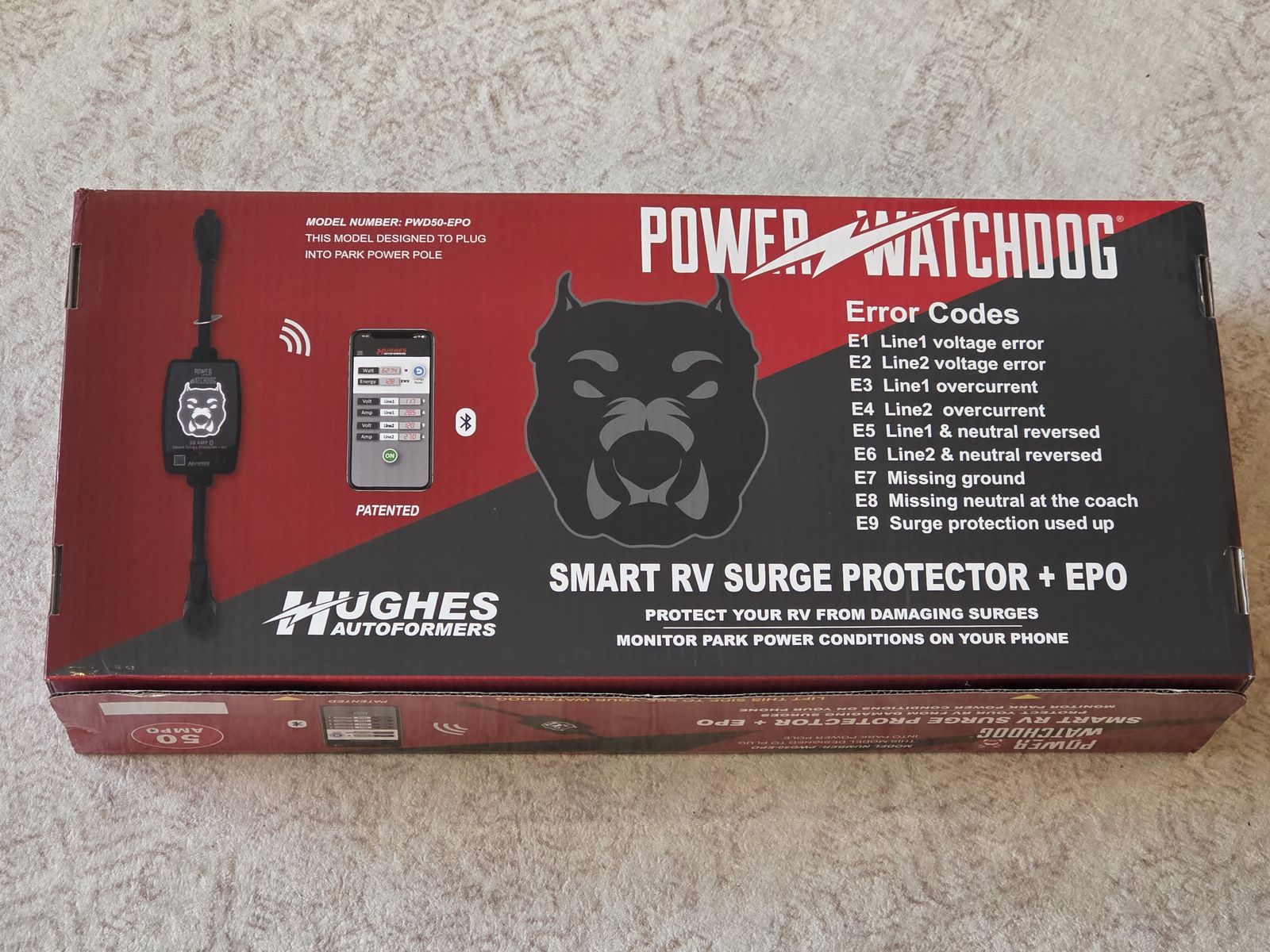 50 Amp Smart RV Surge Protector +EPO : Hughes Power Watchdog