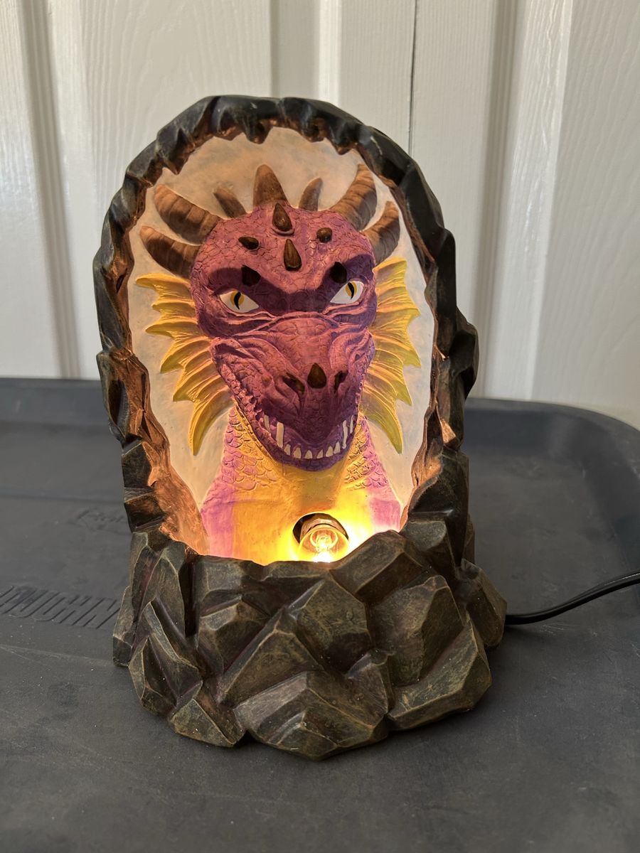 New In Box 3D Dragon Lamp - Color-Changing Illusion Light Sculpture with Moving Eyes