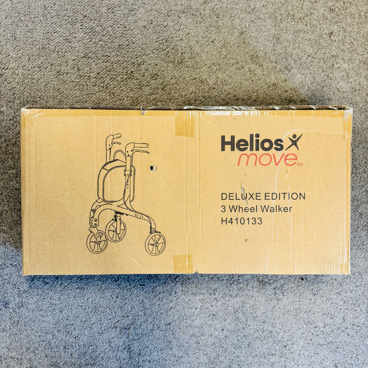 3 Wheeled Deluxe Walker, Silver