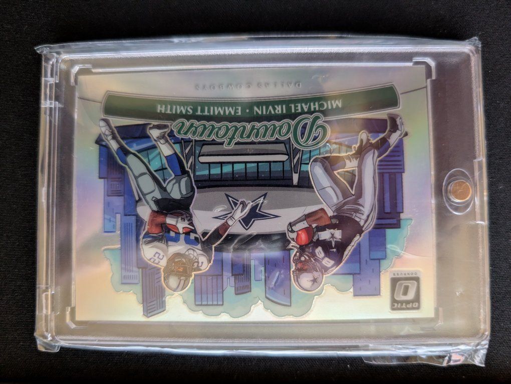 Michael Irvin & Emmitt Smith 2025 Donruss Optic Downtown Duos Dallas Cowboys