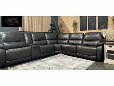 WYLDER LEATHER RECLINER SECTIONAL WE OFFER DELIVERY