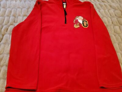 Disney 1/4 zip pullover with Grumpy on the left breast.