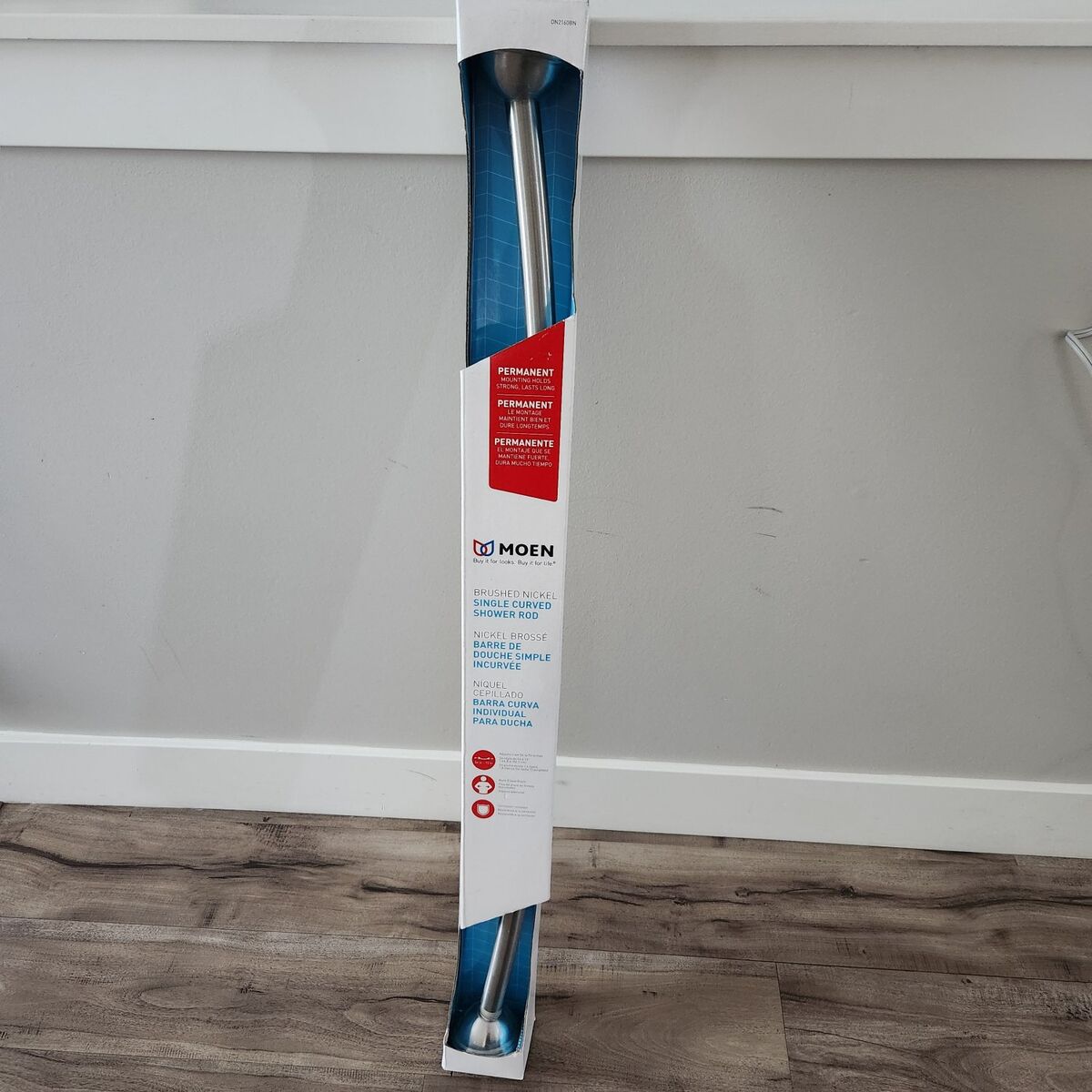 New Moen Adjustable Curved Shower Rod