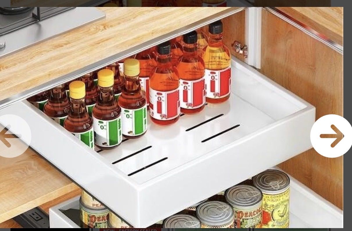 New! 21”D Heavy Duty Pull Out Cabinet Organizer, Under Sink Sliding Shelf Storage Drawer with Ball-Bearing Rails, 65lbs Capacit