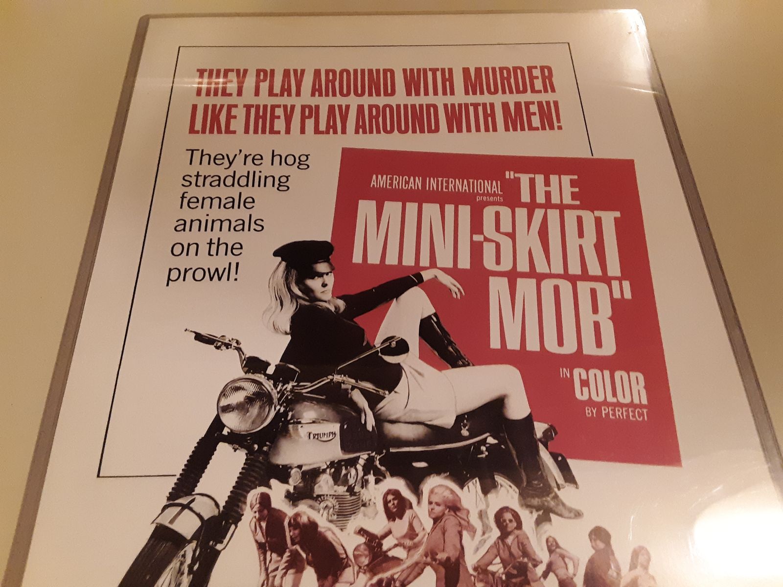 Vintage Movie Poster "The Mini-Skirt Mob" 1968 #68/224 In Hard Plastic Cover
