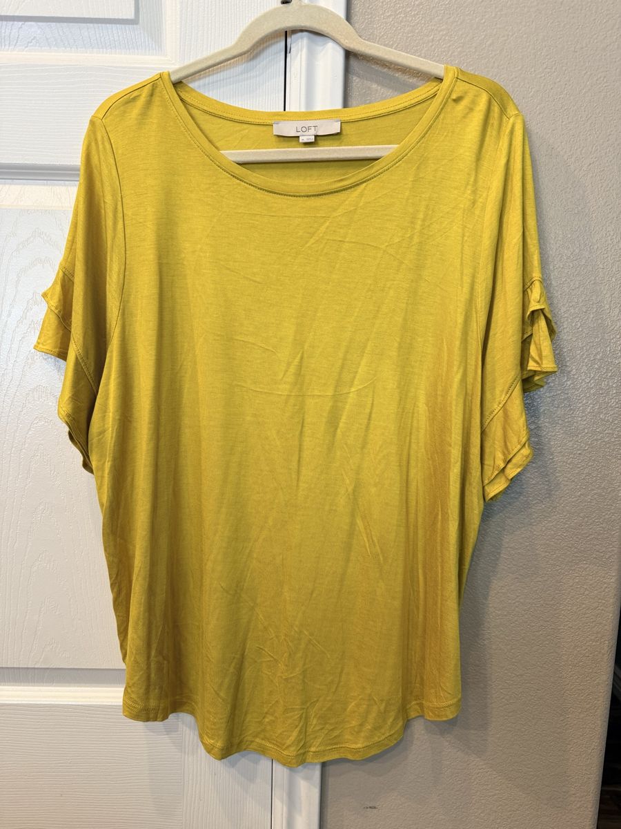 Women Size XL Yellow Mustard Shirt