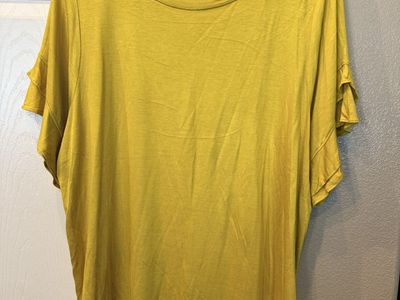 Women Size XL Yellow Mustard Shirt