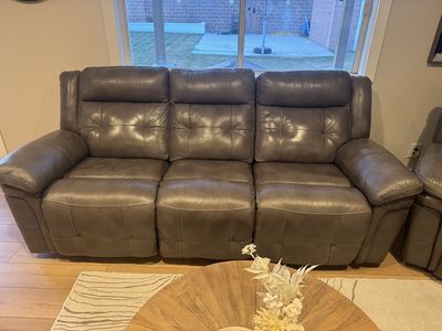 Gray Couch Recliner Set