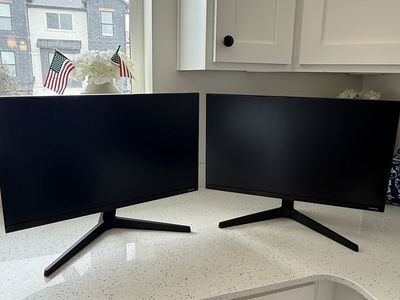 Pair of 24" Samsung T35F Monitors (includes wireless Logi keyboard/mouse + 2 HDMI cables)