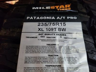 245/75r15 milestar Patagonia at pro