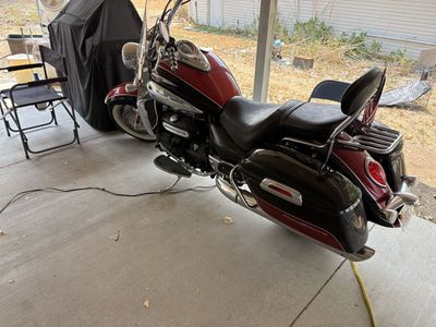 Triumph Rocket III Touring Motorcycle - Red & Black Cruiser with Saddlebags & Windshield