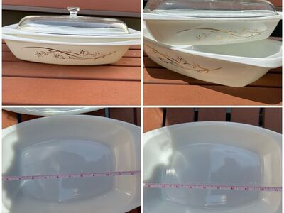 vintage Pyrex Golden Honeysuckle Casserole Dishes