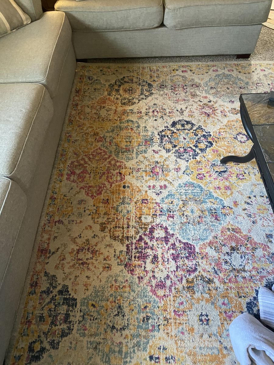 Large colorful area rug