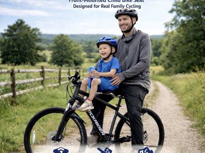 URRider Front-Mounted Child Bike Seat for Toddlers - Lightweight Foldable