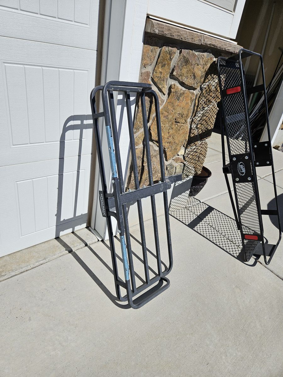 hitch mount cargo carriers, one small one large