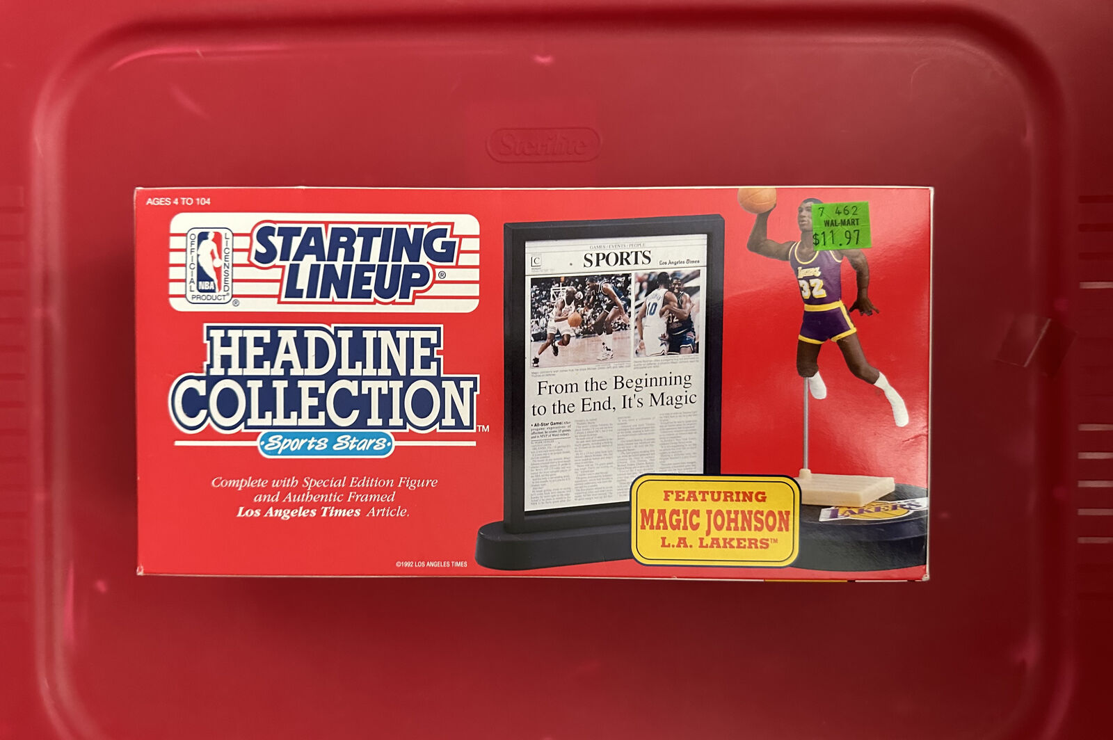 Magic Johnson 1992 Starting Lineup Figure Headline Collection.