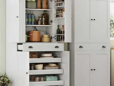 New in box! White Cabinet Shelving with Drawers
