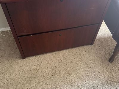 Wooden Filing Cabinet Two Drawes