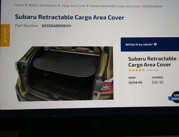 Subaru Retractable Cargo Area Cover