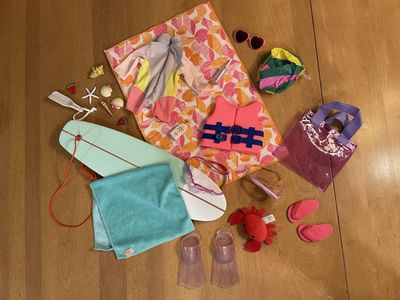 Our Generation beach/swim sets, includes swimsuit and accessories (two different set to choose from)