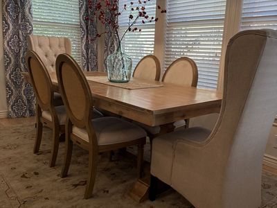 7 pc. Dining set with Magnolia Home chairs