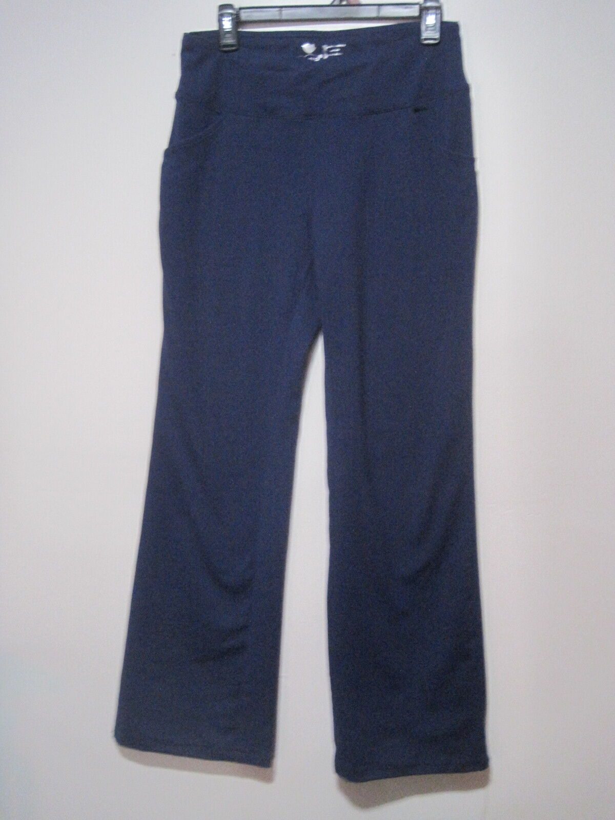 Iuga Leggings Womens Large Yoga Navy Blue Activewear Pants Pockets Stretch Soft