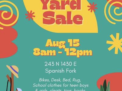 Yard Sale - Aug 14th 8am-12pm