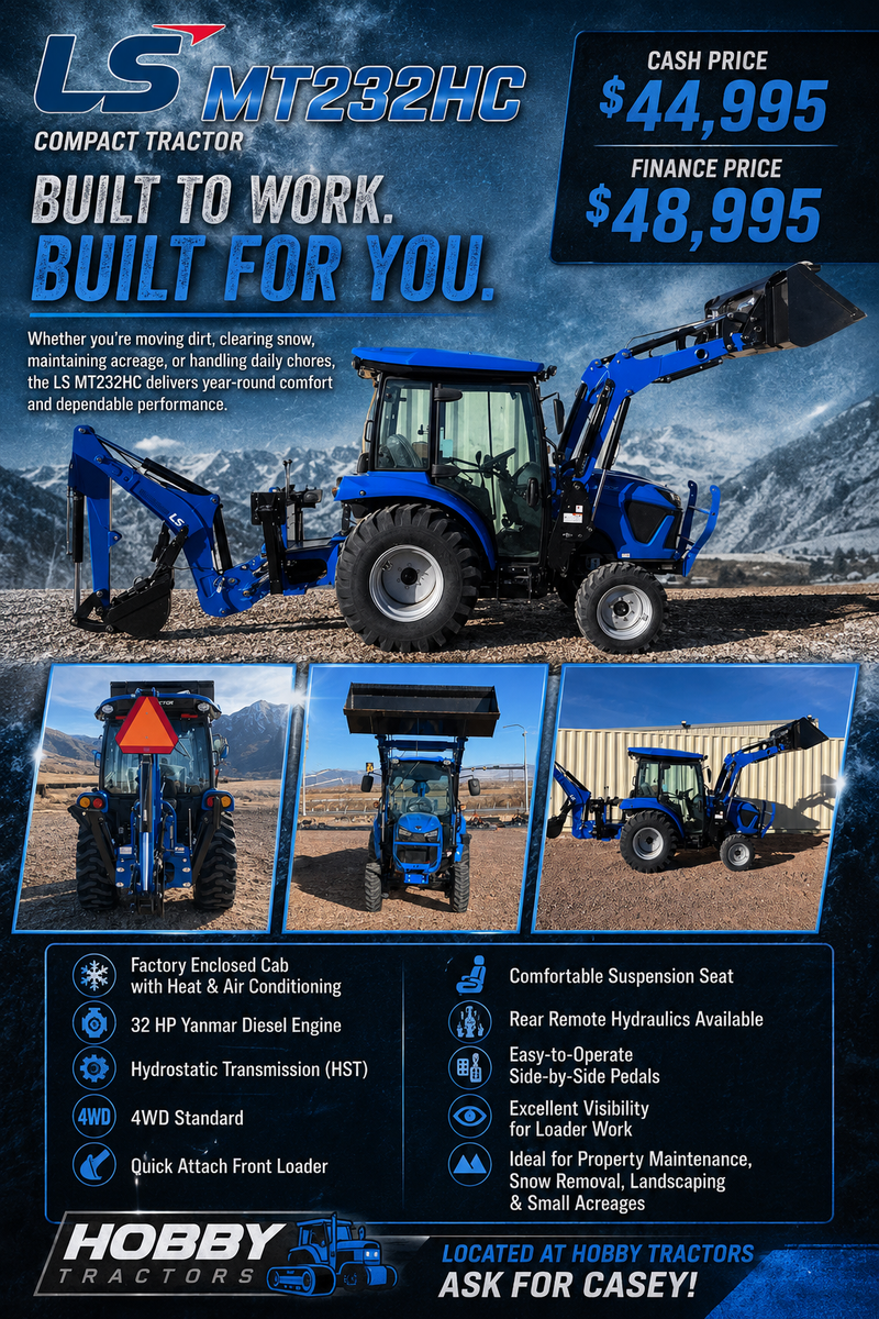 LS MT232 Tractor, Loader, Backhoe
