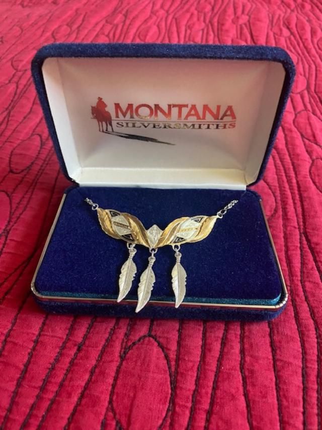 NIB Montana Silver Unique Two-Tone Necklace
