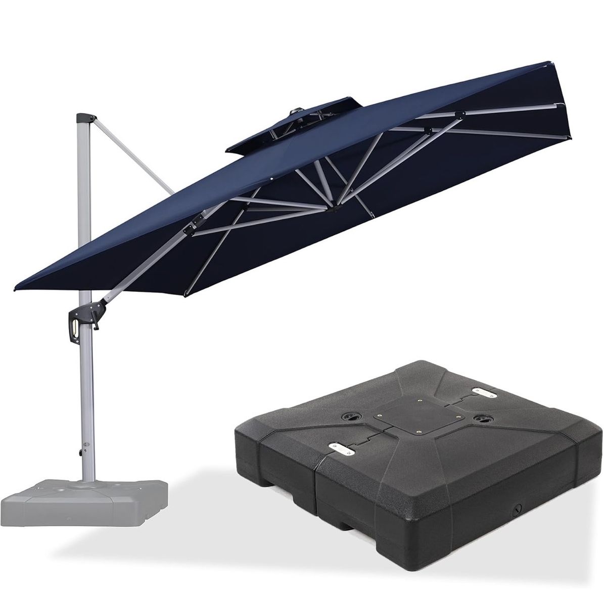 PURPLE LEAF 11ft Square Cantilever Patio Umbrella