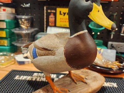 Hand carved wooden Mallard Drake collectible