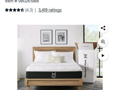 Member's Mark Hotel Premier Memory Foam Mattress Queen Medium