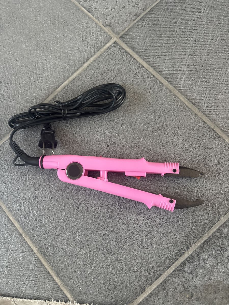 Pink Hair Extension Iron Keratin Fusion Heat Connector Tool for All Hair Extensions