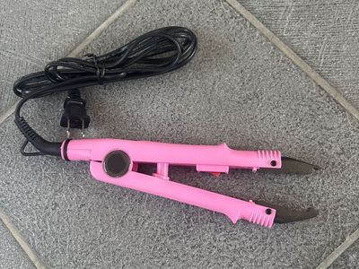 Pink Hair Extension Iron Keratin Fusion Heat Connector Tool for All Hair Extensions