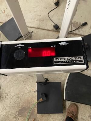 Detecto stand on digital scale