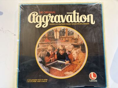Unopened, 1973 Aggravation board game. Still sealed. So much fun!