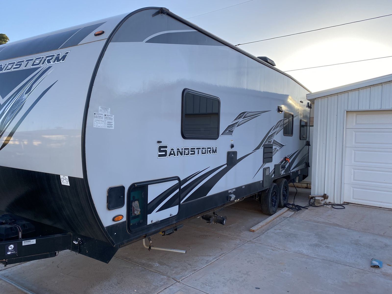 2021 forest river sandstorm242 gslc toy hauler