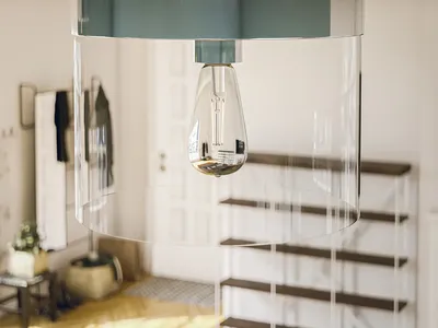 Kenroy Home Capri 1-Light Flush Mount Lamp, Clear/Silver. New In Box. Retails $90