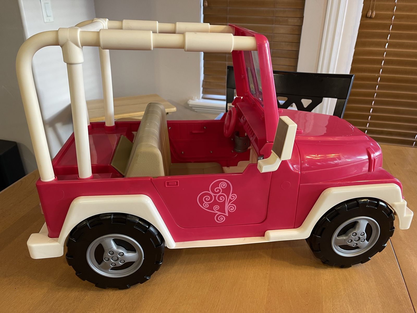 Our Generation OG Girl Pink Jeep Doll Vehicle w/ Opening Doors, 4x4 Off-Road Toy