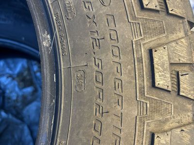 Cooper Tires Discoverer 35X12.50R20LT Radial Tire - Excellent Condition