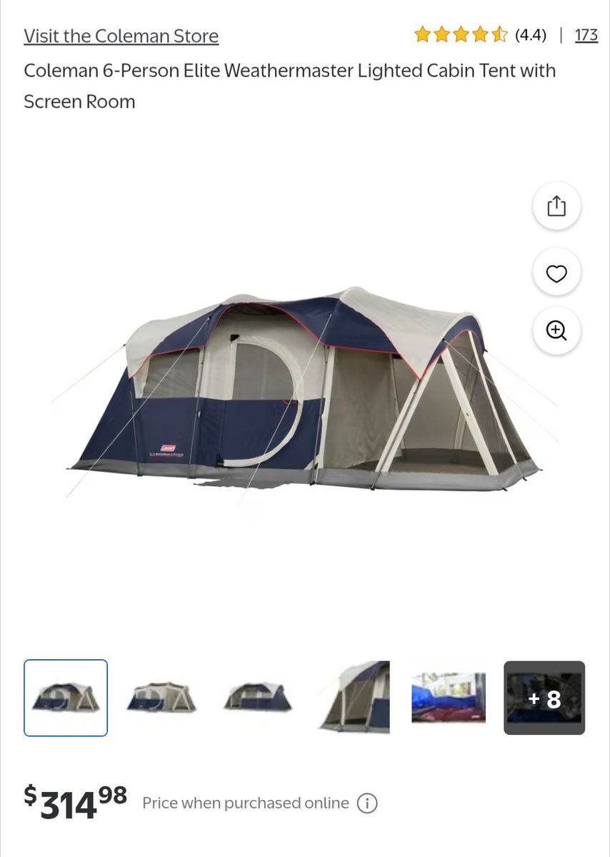 Coleman Weathermaster 6 person tent