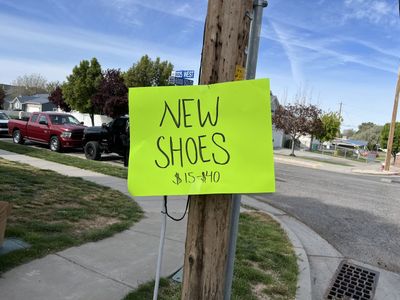 Garage sale, yard sale, estate sale.