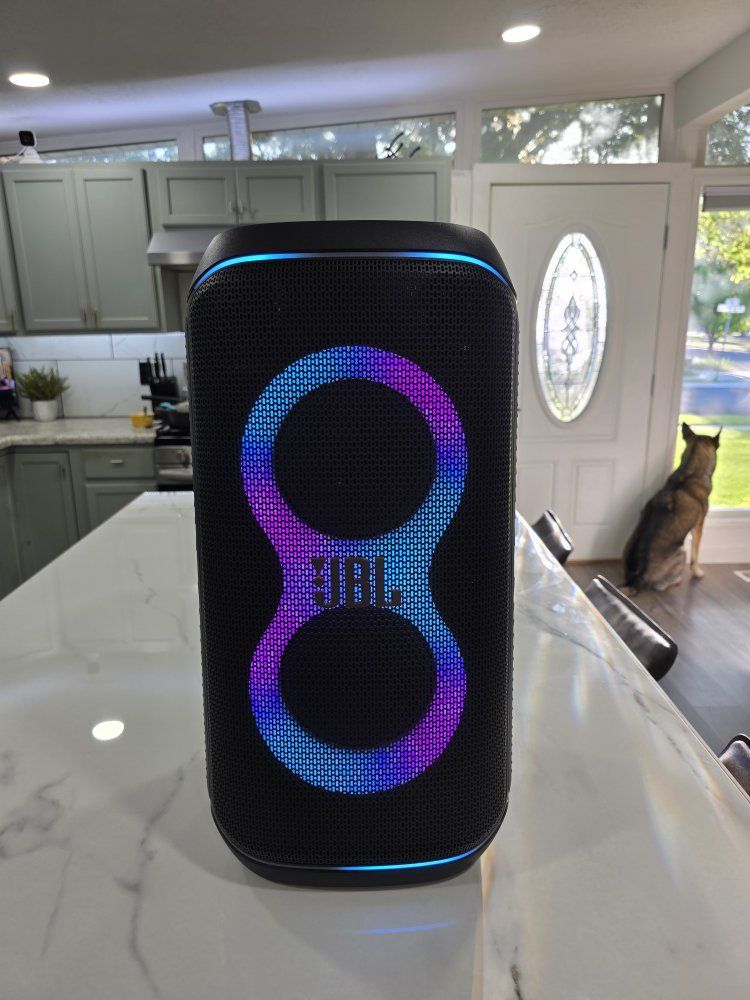 JBL PartyBox Club 120 Portable Party Speaker - 120W, IPX4 Splashproof, Up to 12 Hrs Playtime, Dual Mic Inputs
