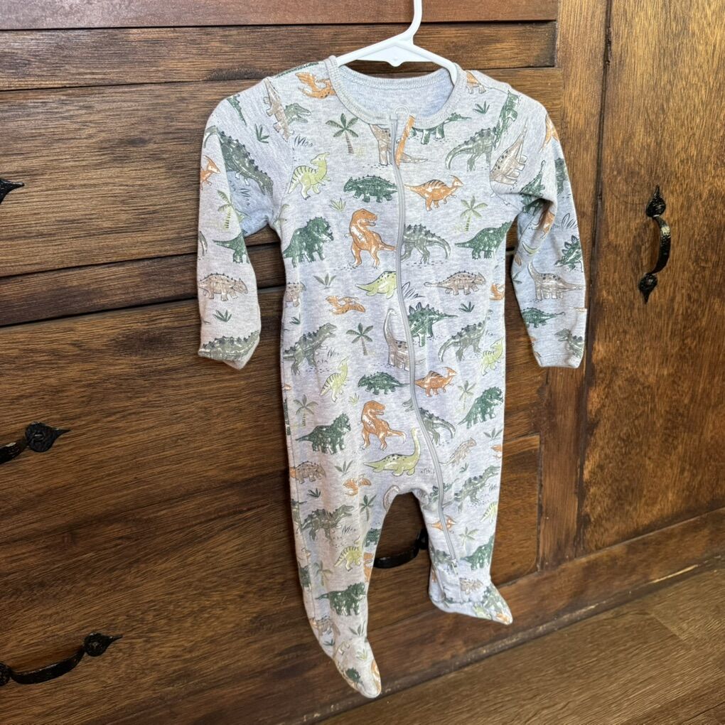 Wonder Nation Dinosaur Print Sleeper Footie 6-9 m