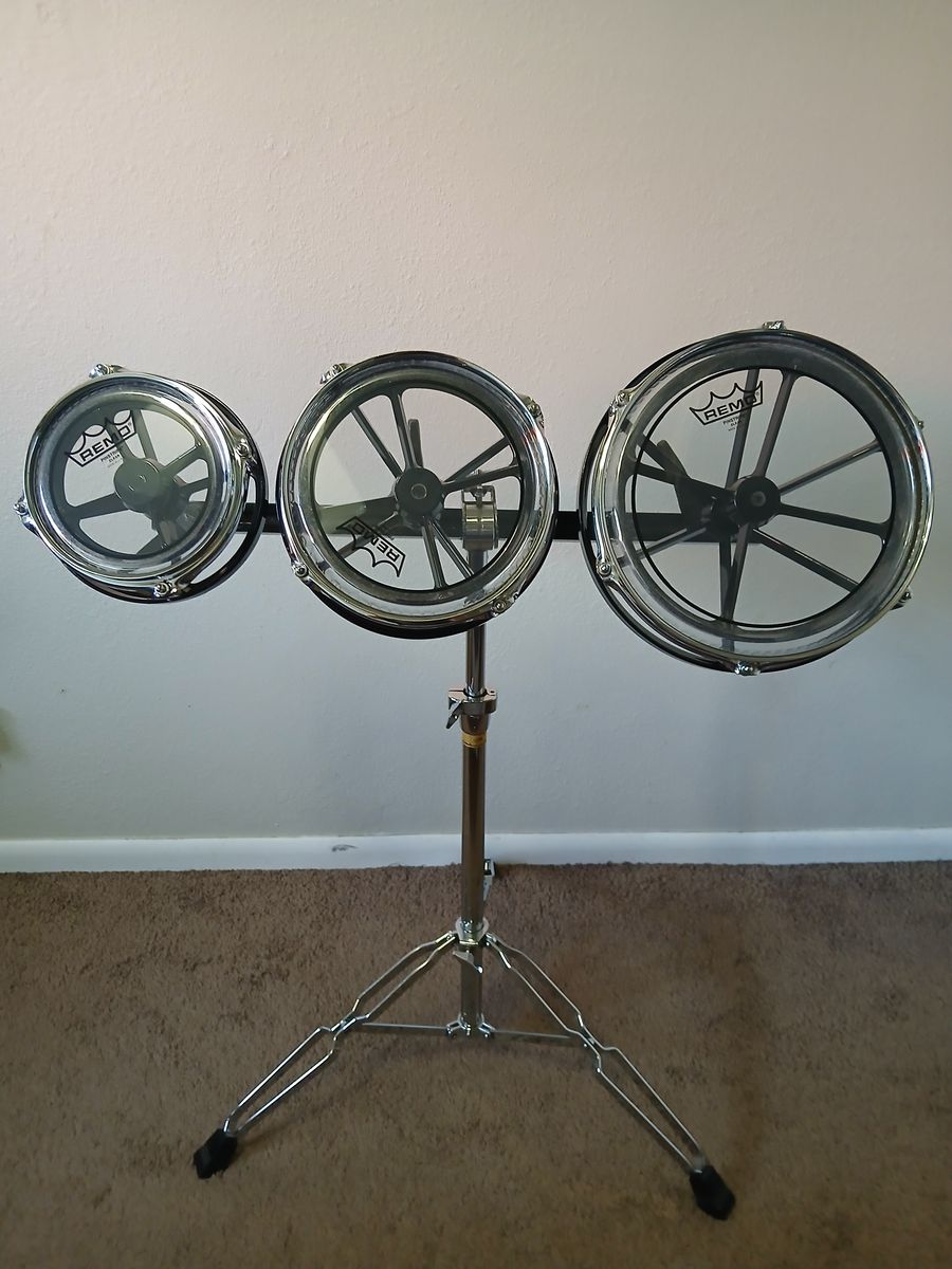 Vintage Pearl rototoms with new heads