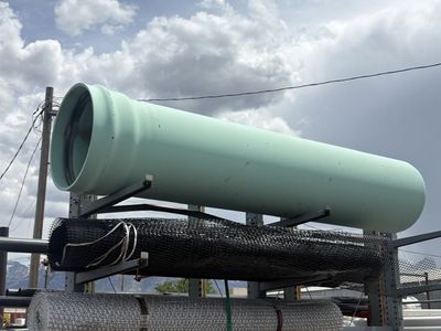 36”x 14ft green sewer pipe.