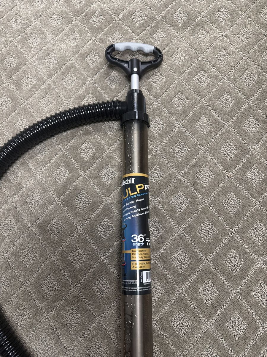 Underhill ULP Pro 36" Hand Pump Water Removal Tool 72" Hose Length Self Priming