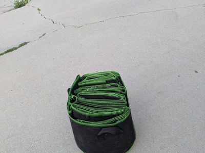 Black and Green Fabric Grow Bags - Set of 7, Aeration Pots for Plants, Durable Handles